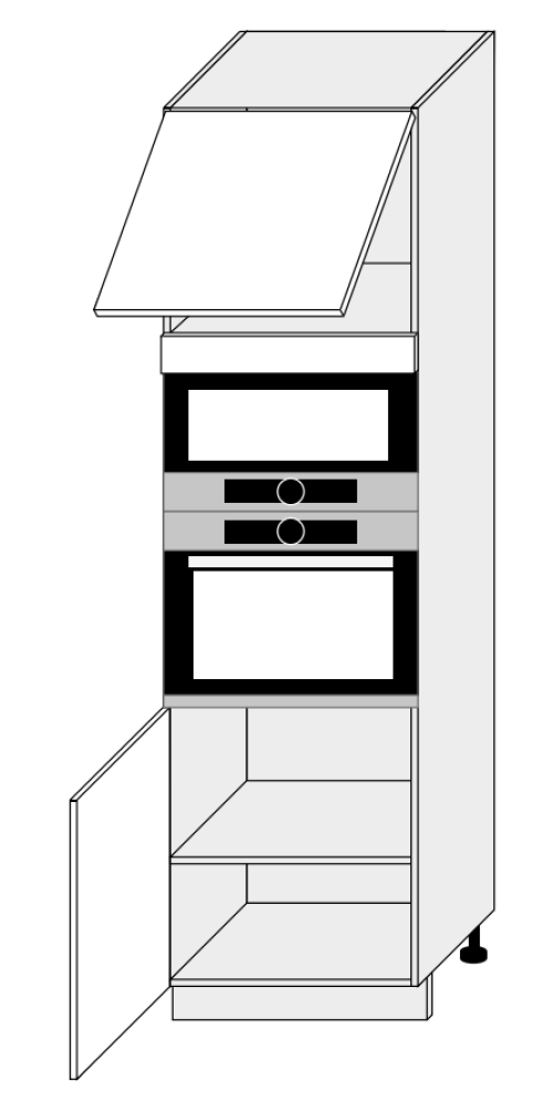 Kuchyňská skříňka Silver D14/RU/60/207 spotřebičová