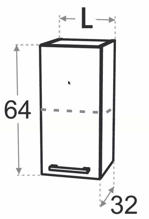 Kuchyňská skříňka Duo XL W45.1/64